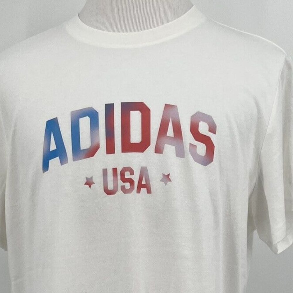 Adidas USA Graphic Print Women's T-Shirt Dress XL 100% Cotton Casual Short Sleev